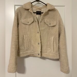 Abercrombie & Fitch Cream Teddy Jacket